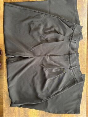 Mi Men's Black Dress Trousers with Pleated Front